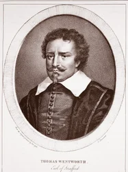 Thomas Wentworth, Earl of Strafford, attributed to C. Fauconnier, engraved by de Langlume